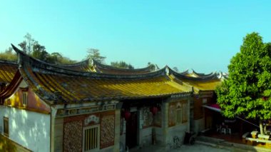 Aerial shots of Kinmen sightseeing spots in Taiwan, 18 Kinmen Folk Culture Village in Kinmen