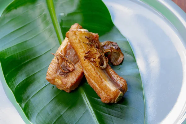 Deliciosa Cocina China Cebolla Costillas Cerdo — Foto de Stock