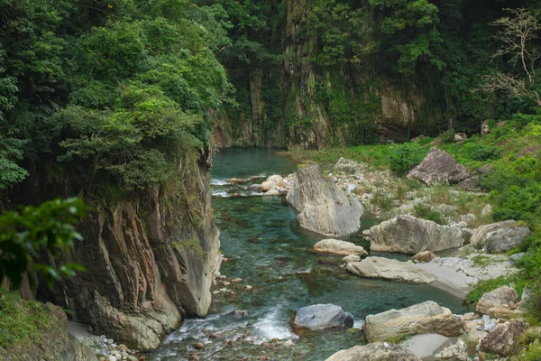 Corriente Del Valle Del Arroyo Shakabang Área Escénica Taroko Hualien — Foto de Stock