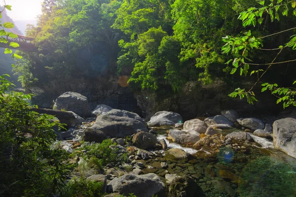 台湾花莲太子风景区夏卡邦溪谷溪流 — 图库照片