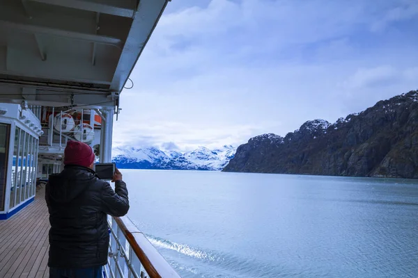 Navegação Cruzeiro Parque Nacional Glacier Bay Alasca — Fotografia de Stock