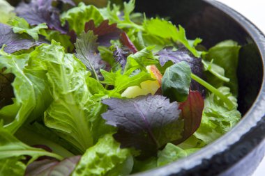 Vejetaryen favori, kıtasal kahvaltı salatası ve çeşitli sebzeler.