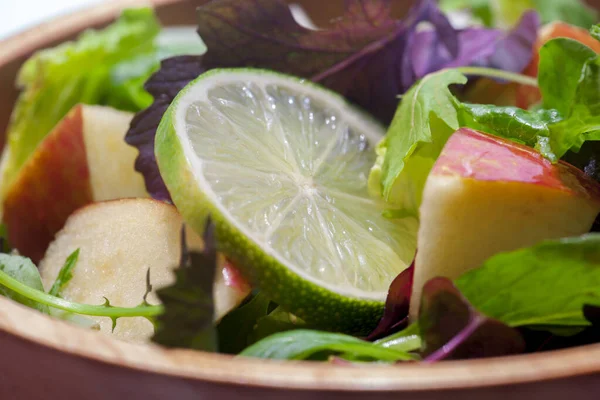 Vegetariano Favorito Salada Alface Pequeno Almoço Continental Com Legumes Diversos — Fotografia de Stock