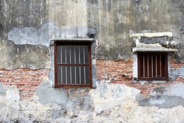Penang, Malezya sokak sanatı, çok eski windows