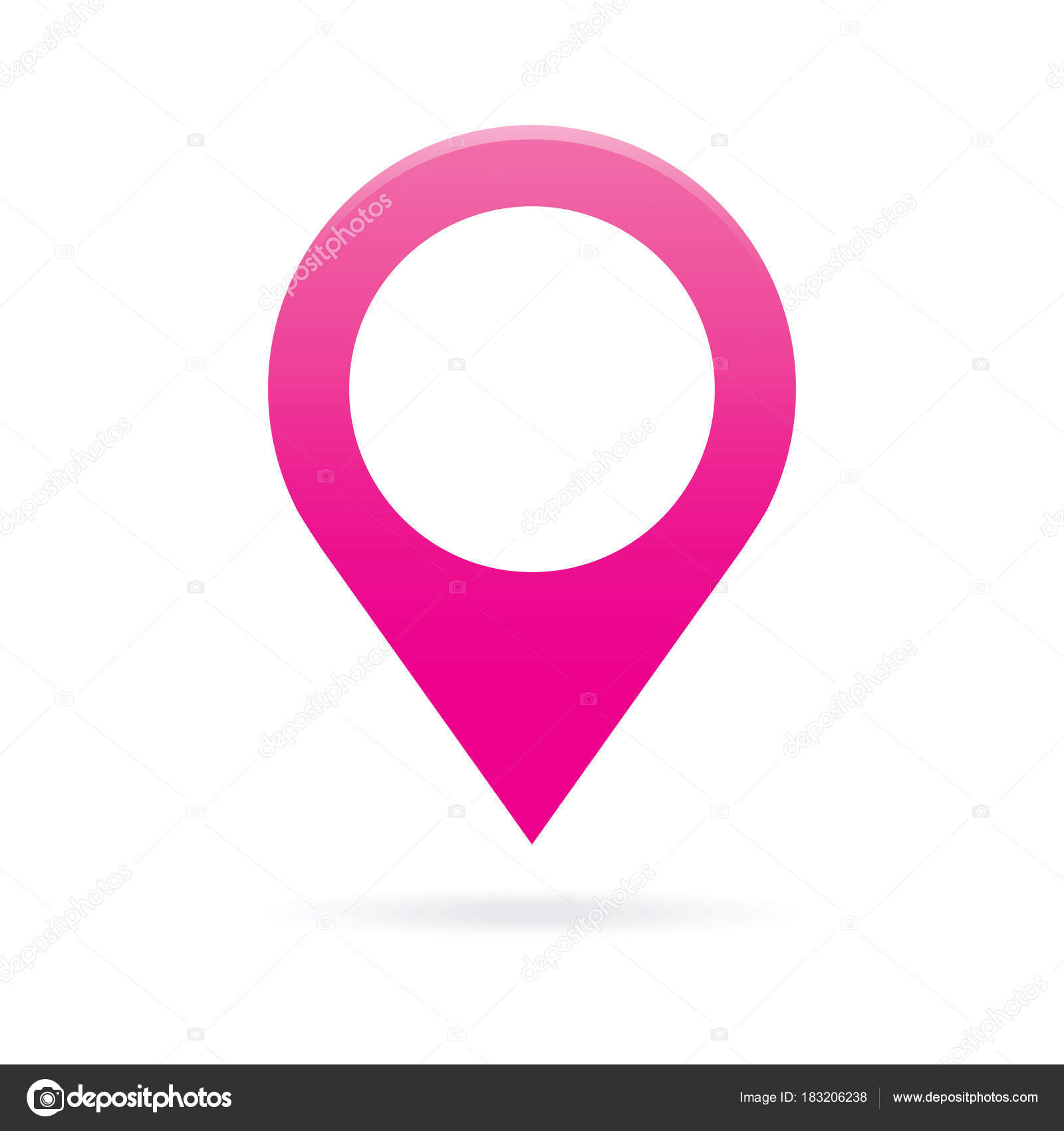 Pink Map Pointer Icon Marker Gps Location Flag Symbol Stock Vector C Afe207 183206238