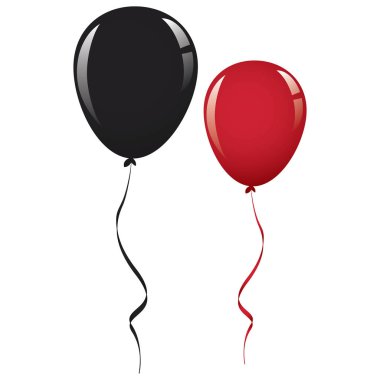 siyah ve kırmızı balon şerit balon şerit