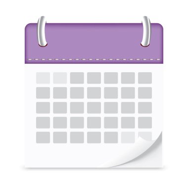 simge izole Takvim arka plan