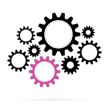 Retro dişli izole bridge arka planını