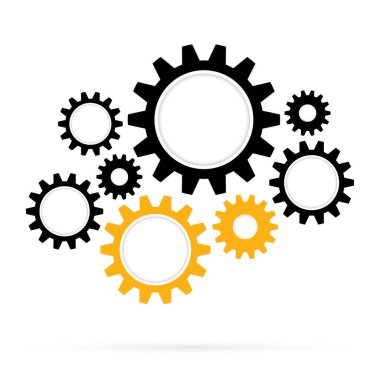 Retro dişli izole bridge arka planını