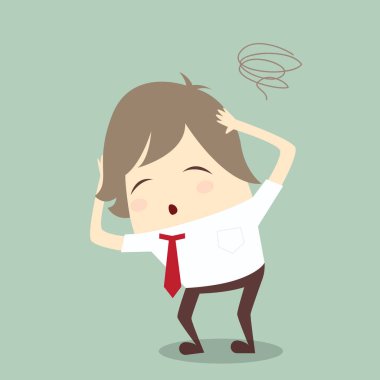 sıkı çalışma ve popüler işadamı ciddi stres endişe karıştı