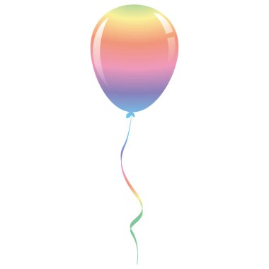 şeker gökkuşağı balon şerit fantezi izole vektör