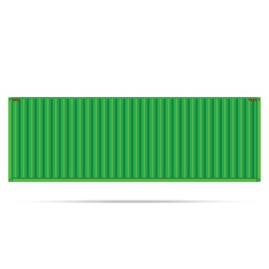 popüler kargo yeşil konteyner nakliye navlun izole t vektör