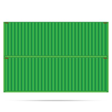 popüler kargo yeşil konteyner nakliye navlun izole t vektör