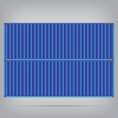 vektör popüler kargo mavi konteyner nakliye navlun te izole