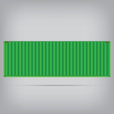 popüler kargo yeşil konteyner nakliye navlun izole t vektör