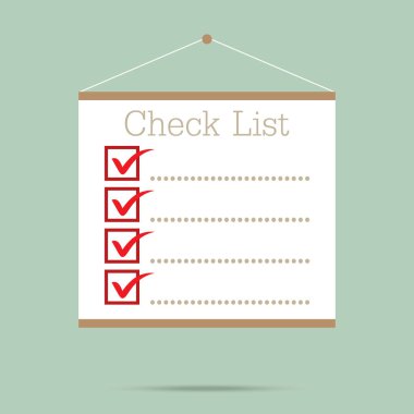 izole popüler boş denetim listesi beyaz tahta