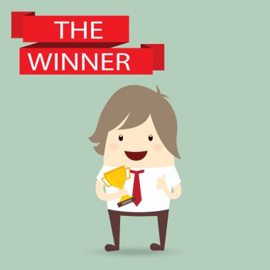 iş adamı tutun altın metal trophy Kupası Şampiyon kupa Ödülü