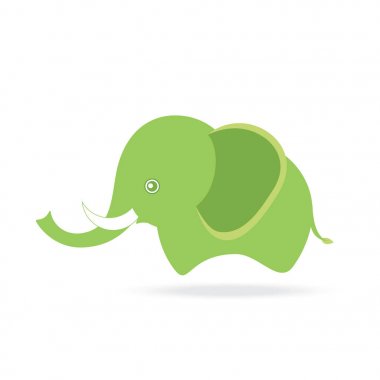 sevimli erkek fil, karikatür Tayland çizim