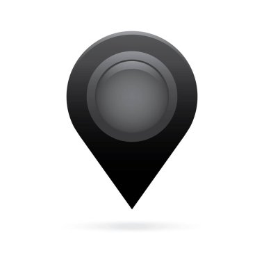 siyah harita işaretçi simgesi marker Gps konumu bayrak simgesi