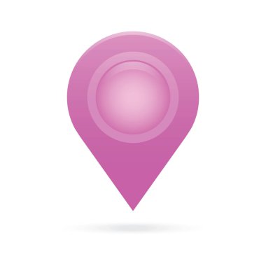 Mor harita işaretçi simgesi marker Gps konumu bayrak simgesi