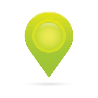 Yeşil harita işaretçi simgesi marker Gps konumu bayrak simgesi