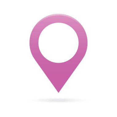 Mor harita işaretçi simgesi marker Gps konumu bayrak simgesi