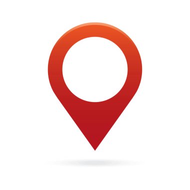 Kırmızı harita işaretçi simgesi marker Gps konumu bayrak simgesi