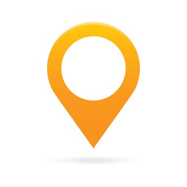 Turuncu işaretçi simgesi marker Gps konumu bayrak simgesi göster