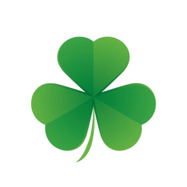 mutlu saint patrick's day yonca yaprağı arka plan izole