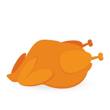 Beyaz arka plan üzerinde izole tavuk kızartma