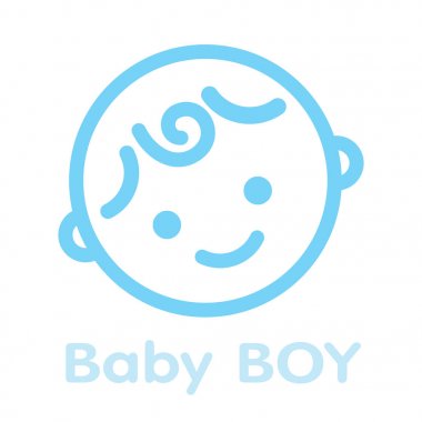 arka plan bebek çocuk yüz simgesi simgesi izole