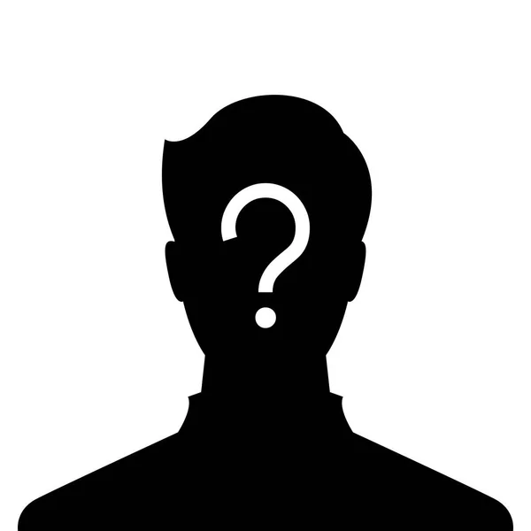 Anonim erkek profil resmi — Stok Vektör