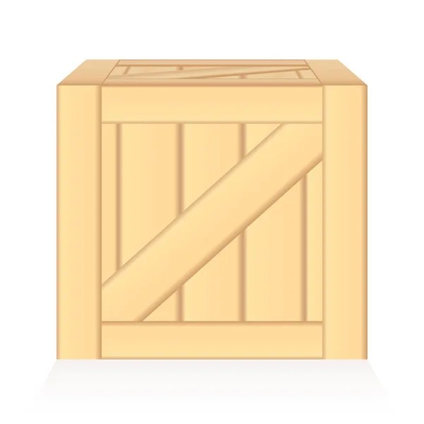 Vector caja de madera ilusión aislada — Archivo Imágenes Vectoriales