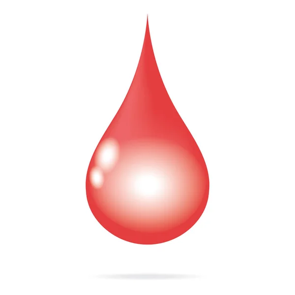Piros vér víz csepp — Stock Vector