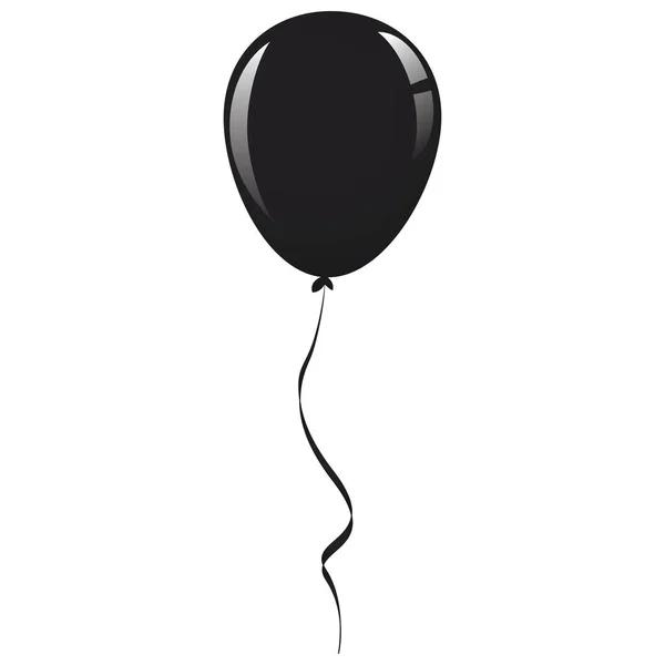 Czarny balonik wstążki — Wektor stockowy