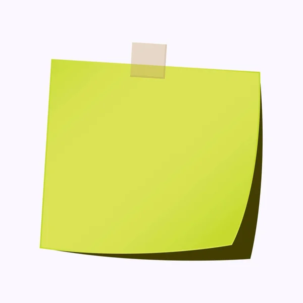 Χρώμα πράσινο φως Σημείωση χαρτί — Διανυσματικό Αρχείο