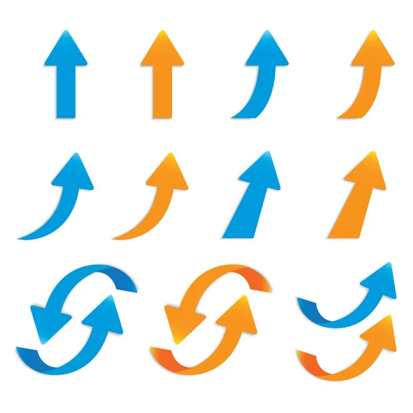 vektör popüler ok etiket izole paketi ayarla