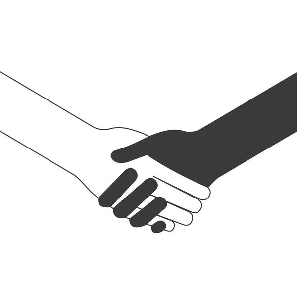 Populární handshake připojení týmovou práci ikonu koncept izolovaných vect — Stockový vektor