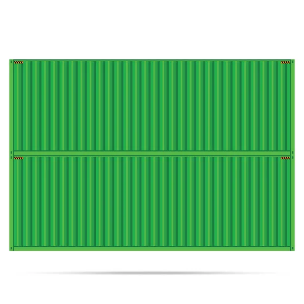 Vettore popolare carico verde container trasporto merci isolato t — Vettoriale Stock