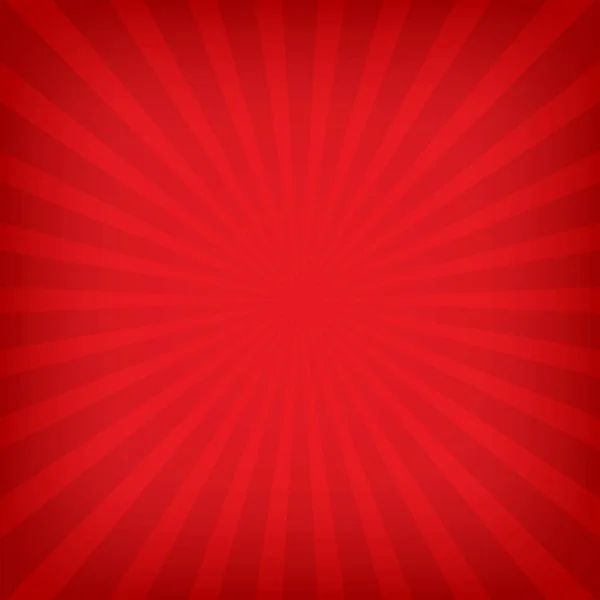 Color rojo con los rayos del sol de fondo — Vector de stock