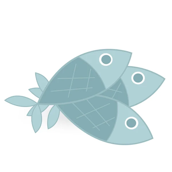 Pesce isolato su sfondo bianco — Vettoriale Stock