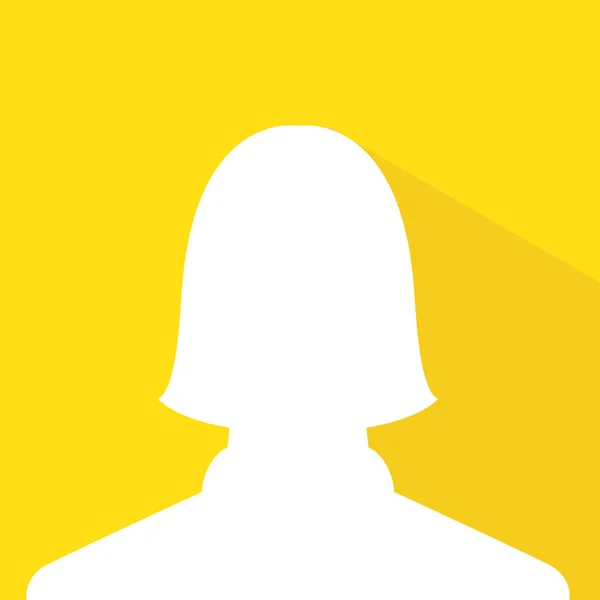 Avatar femelle profil photo or membre, silhouette lumière alose — Image vectorielle