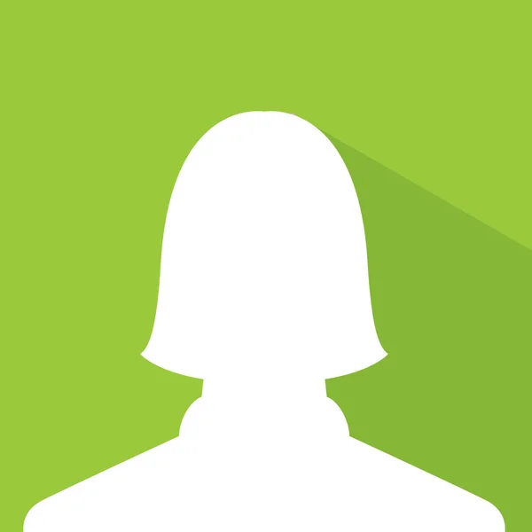 Femme avatar profil photo vert terre bénévole membre, silh — Image vectorielle