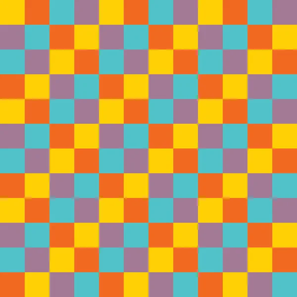 Populaire vintage kleur Toon checker Schaken vierkant abstracte textuur — Stockvector