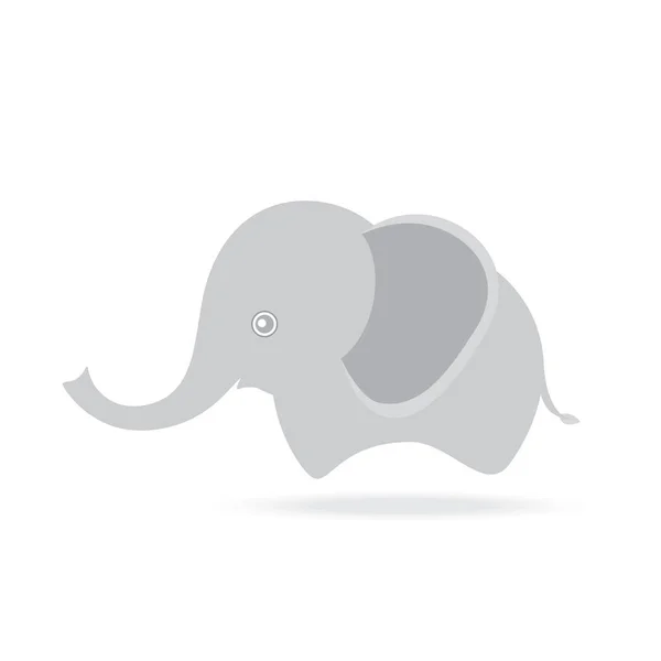 Elefante hembra lindo, dibujo de dibujos animados tailandia — Vector de stock