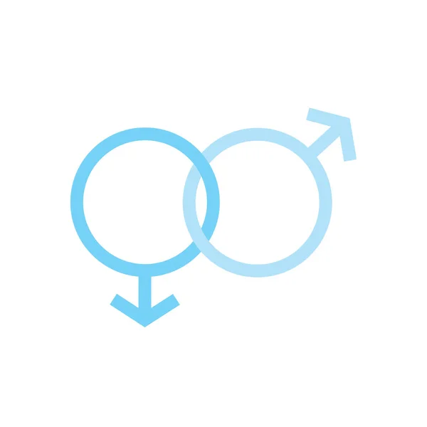 两个男性性别标志性符号情人节 — 图库矢量图片