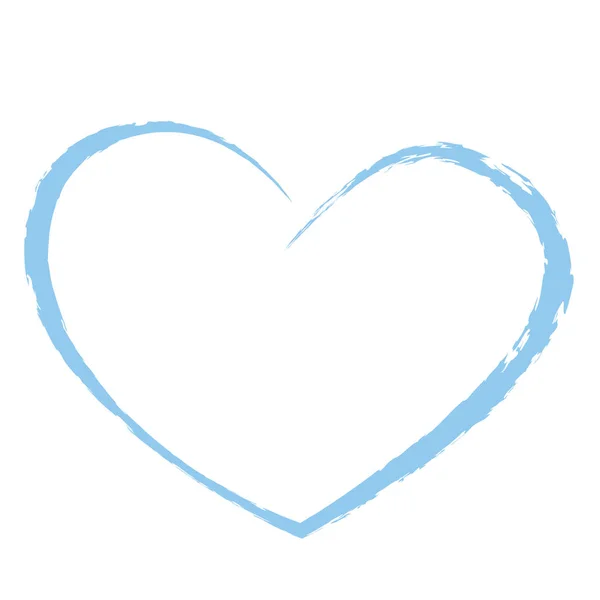 Blaues Herz zeichnet Liebe valentine — Stockvektor