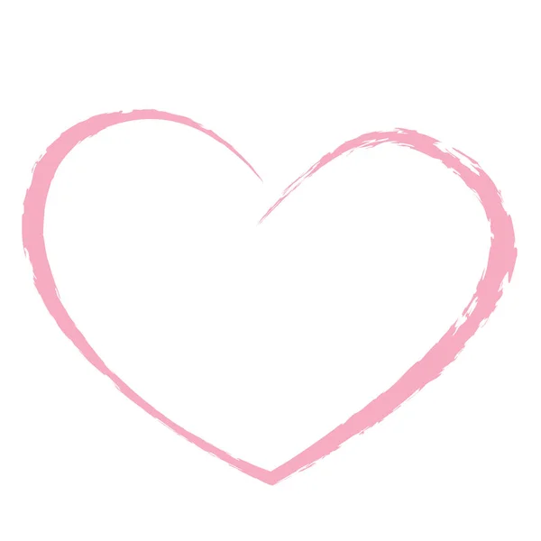 Coração rosa desenho amor valentine — Vetor de Stock