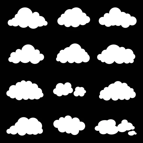 Set Wolke, Rauch Element Dekor isoliert für Game Art Web-Design — Stockvektor