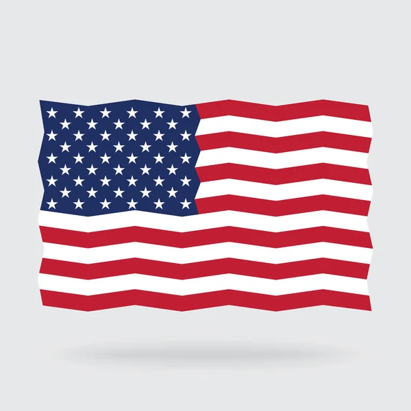 USA flag zigzag isolated on background — Stock Vector